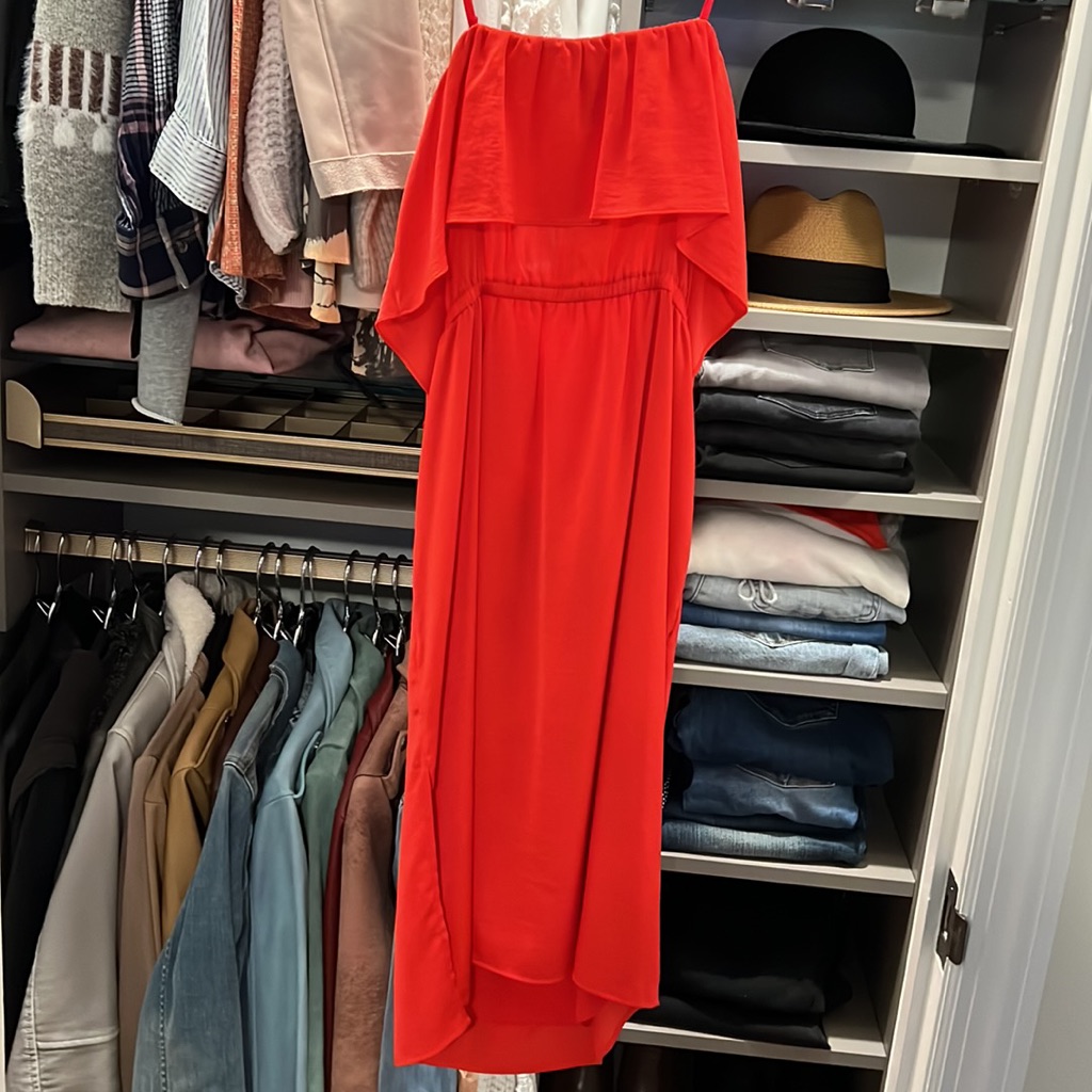 Max Azria Bcbg - Stunning Red Strapless Designer Dress - S